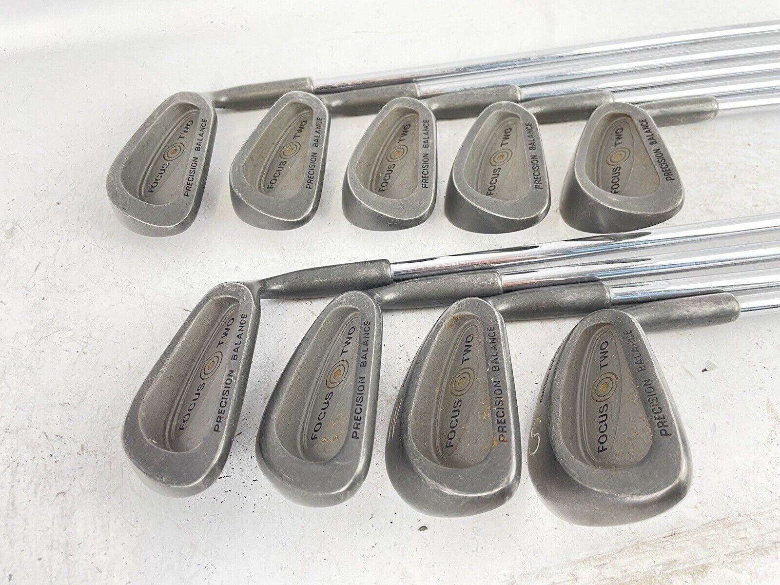 Focus Two Golf Irons 3-SW Gun Metal Regular Steel /Right /New Grips /8848